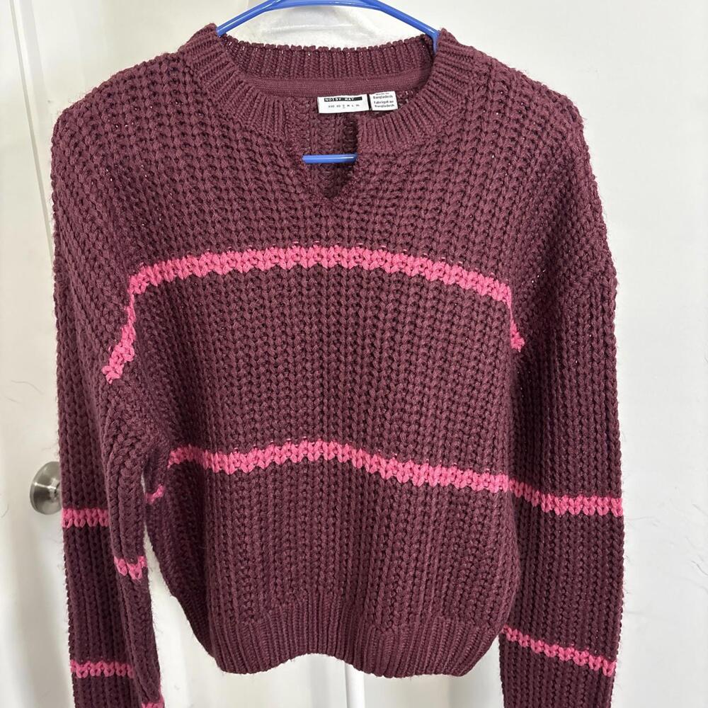 Noisy may‎ 'NMCHARLIE' sweater Small Plum NWOT  Heavyweight Warm Cozy